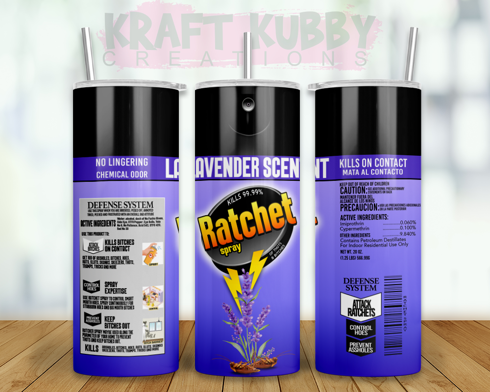 Tumbler - 20 oz - Sublimation - Ratchet (Spray Can)