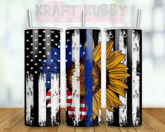 Tumbler - 20 oz - Sublimation - Sunflower