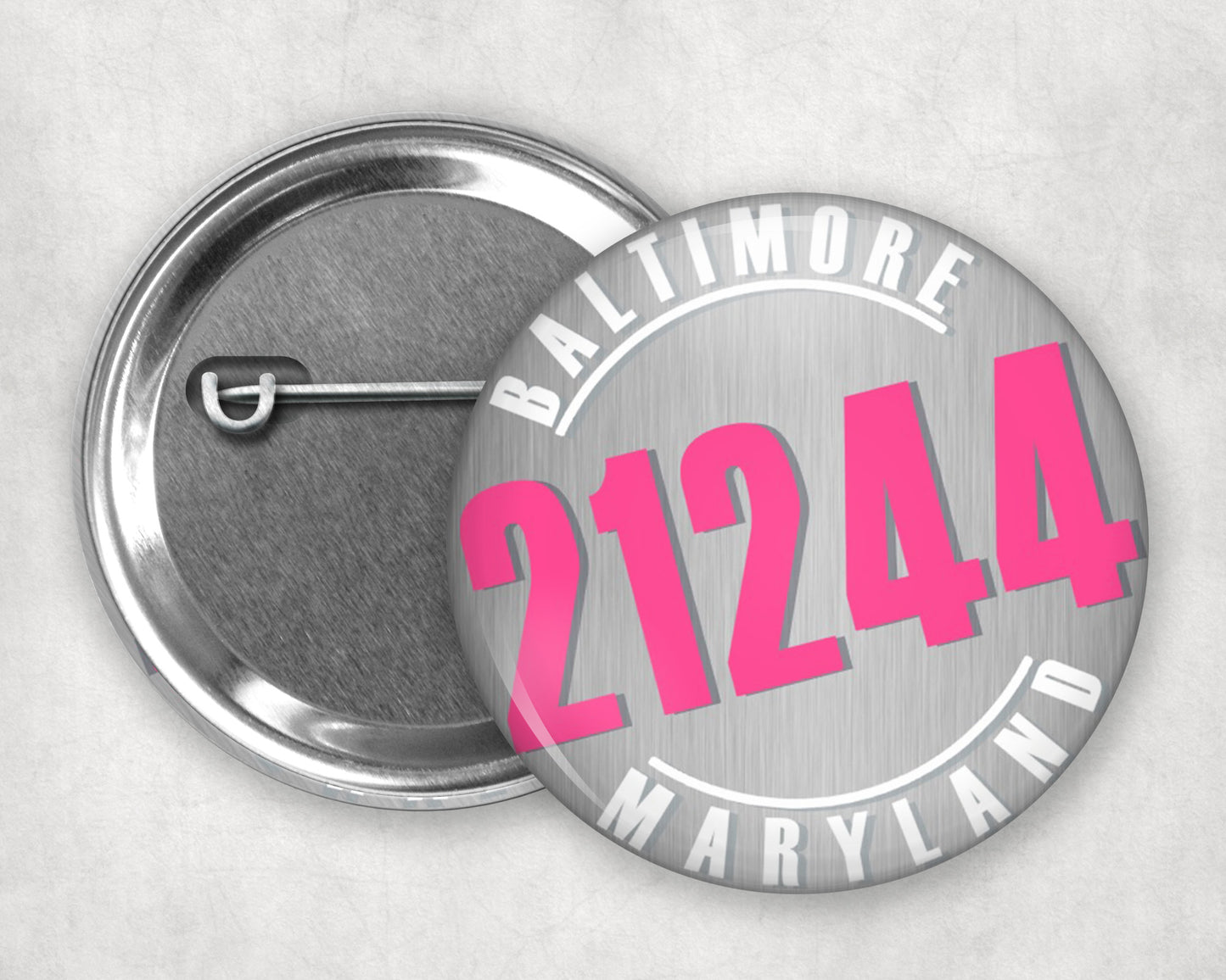 Buttons - Custom Pinback Button - Zip Code Buttons - 90210 Nostalgia
